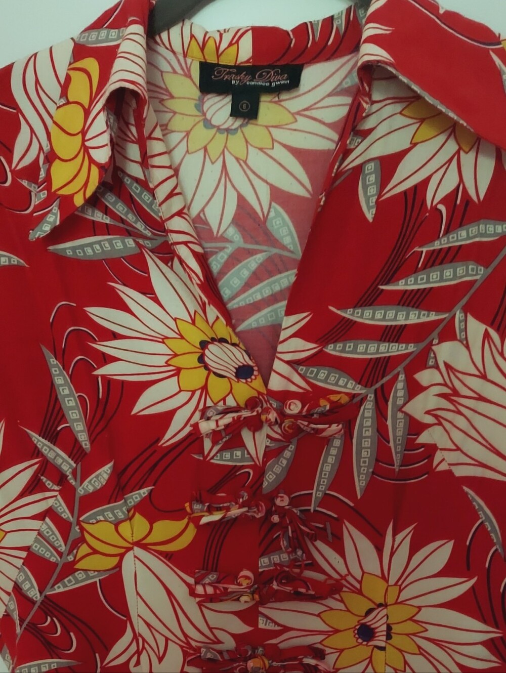 Trashy Diva Red Waterlilies Day Dress - Picture 2 of 6